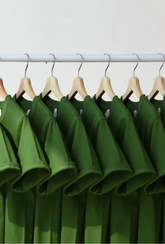 Animo - avocado green round neck short sleeve t-shirt female pure cotton